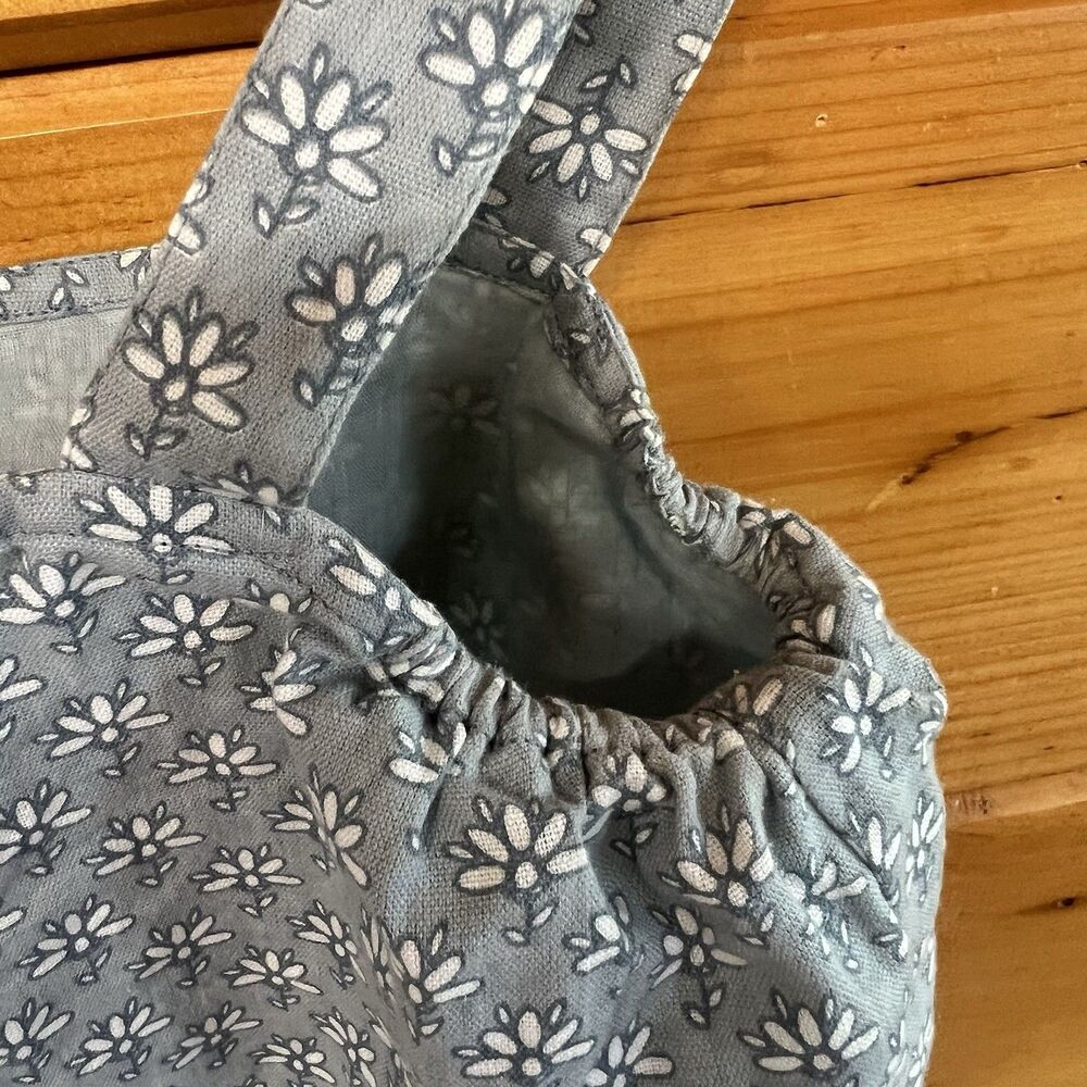 Laude the Label Flower Print Cropped Light Blue Tank Size S - Picture 3 of 7